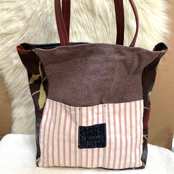 FENDON'S of Bishop CA Large Open Utility Tote Patchwork Upholstery Fabrics - Picture 16 of 16